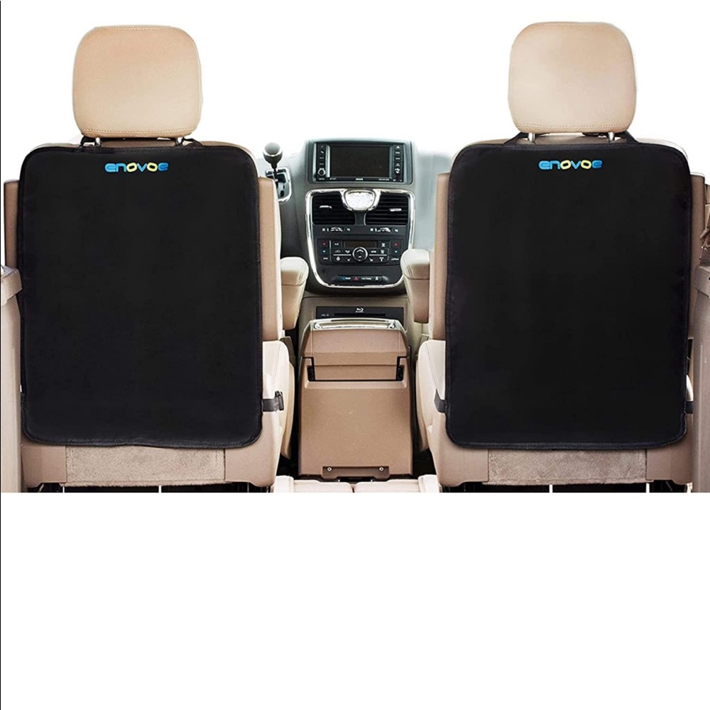 Enovoe black back seat protector for kids